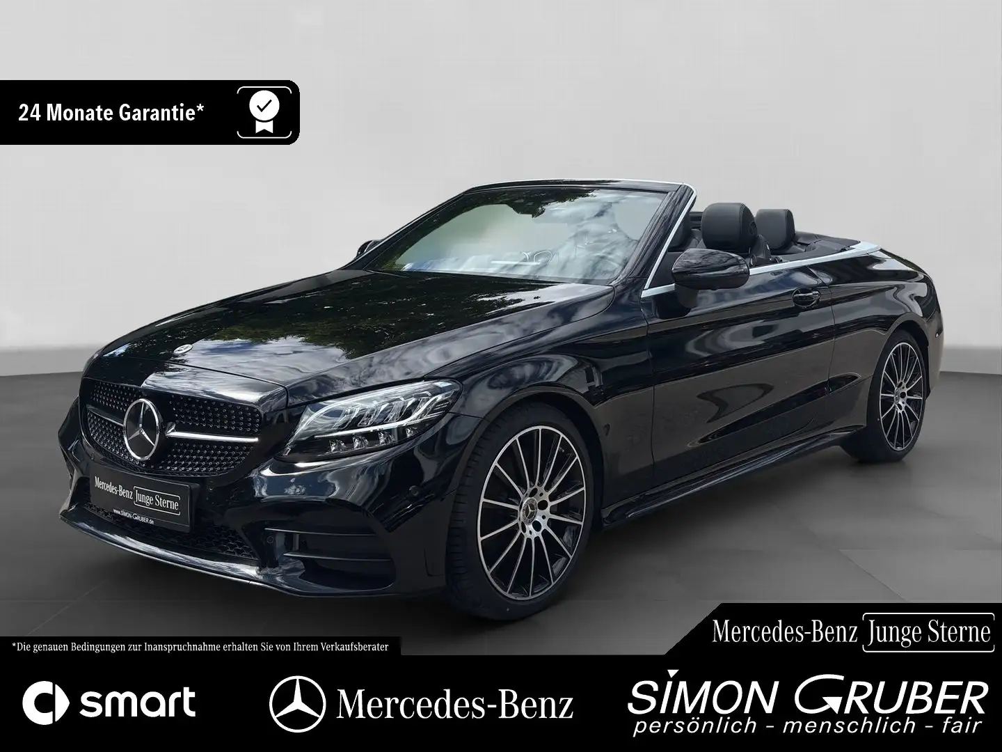 Mercedes-Benz C 200 Cabriolet AMG Night Distronic 360 19 Zoll Zwart - 1