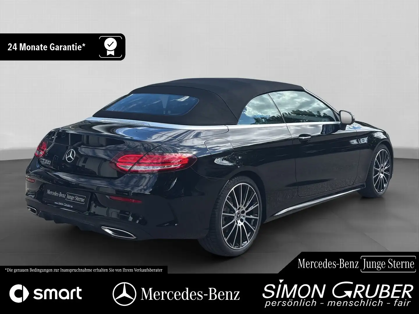 Mercedes-Benz C 200 Cabriolet AMG Night Distronic 360 19 Zoll Zwart - 2