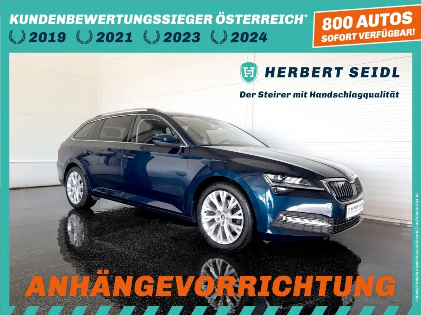 Skoda Superb Combi STYLE 2,0 TDI DSG *18 ZOLL / STANDHZG / MATRIX-LED / VIRTUELL / NAVI / AHV & 360° KAMERA / ACC / MEMORY SPORTSITZE* Blau - 1
