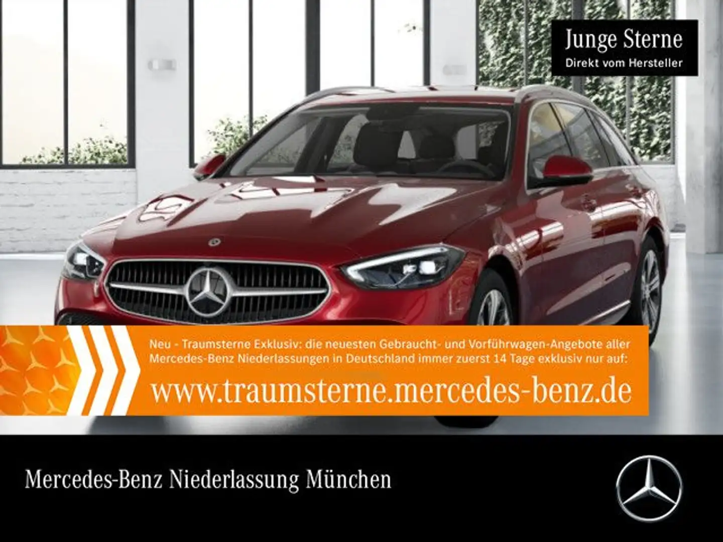 Mercedes-Benz C 220 d T AVANTG+360+LED+KEYLESS+9G Czerwony - 1