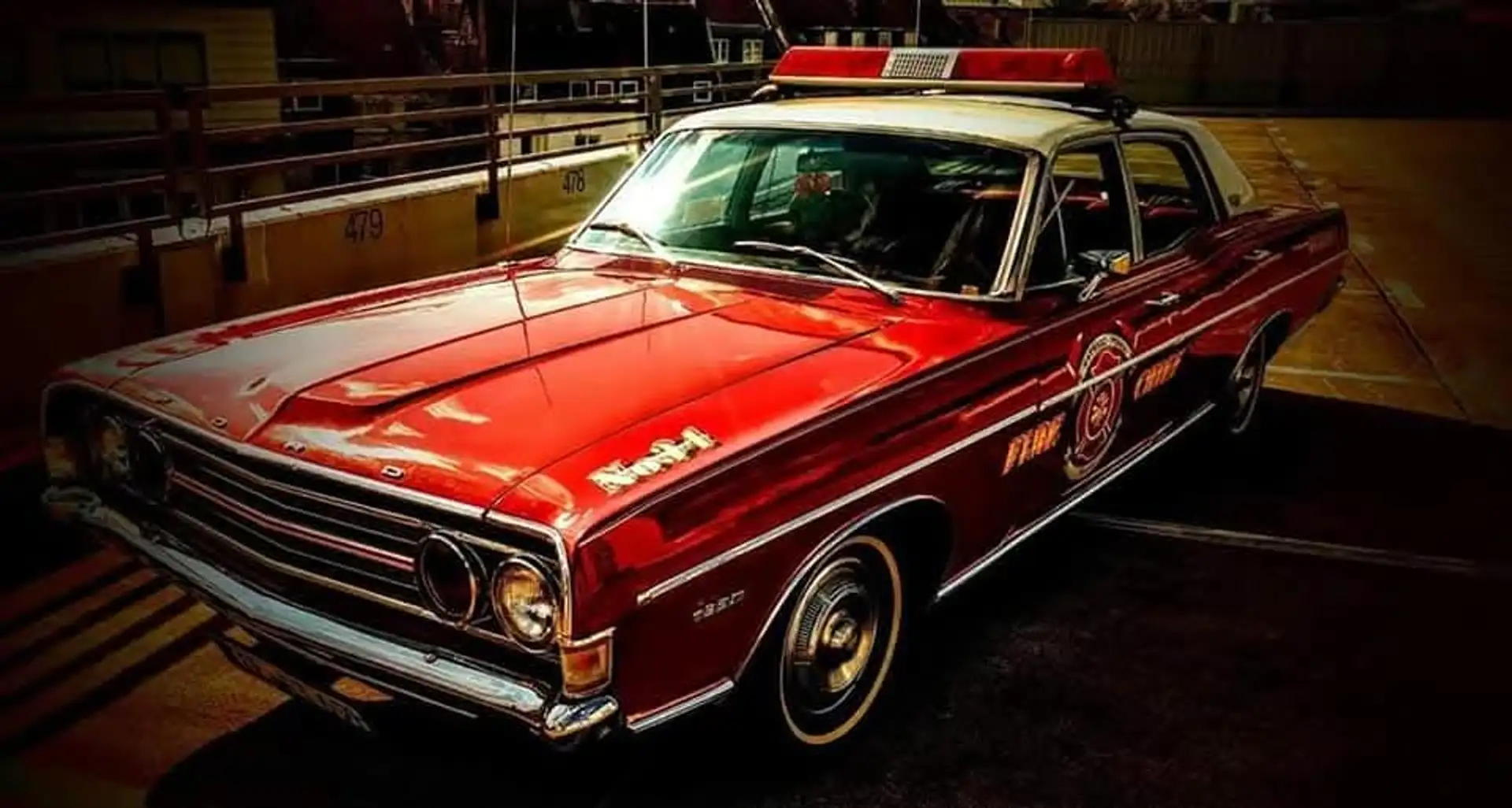 Ford Torino Fire Chief  Police Car Rot - 2