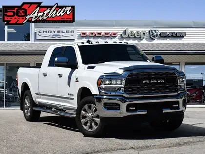 White 2022 RAM 3500 Limited Mega Cab 4WD Pickup Truck Four-Wheel Drive Automatic