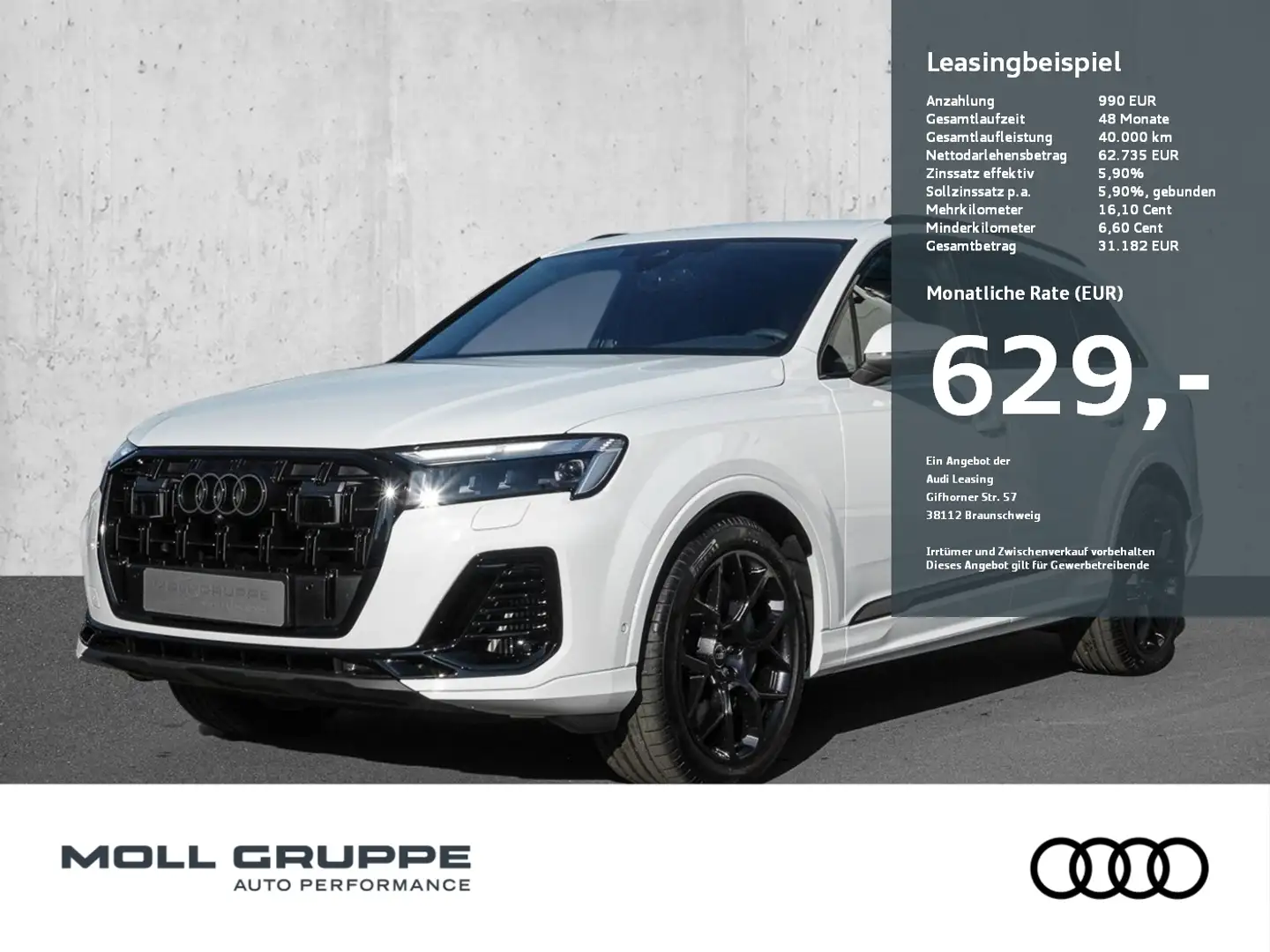Audi Q7 SUV TFSI e quattro 290 kW tiptronic ACC AHK Weiß - 1