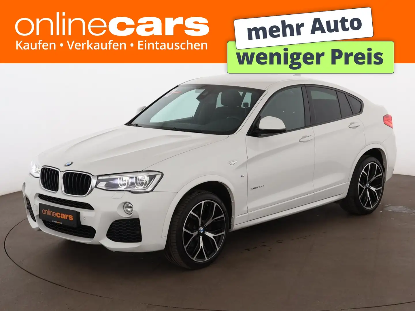 BMW X4 xDrive20d M-Sport Aut LED AHK LEDER NAVI R-CAM Weiß - 1