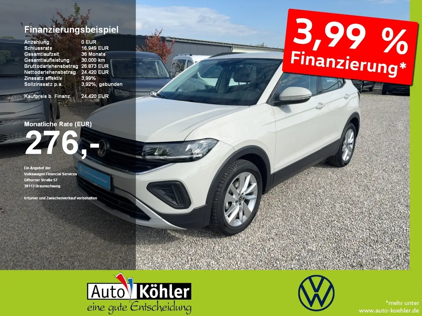 Volkswagen T-Cross Life TSi CarPlay+ACC+AHK+LED+Navi+Virt Grau - 1