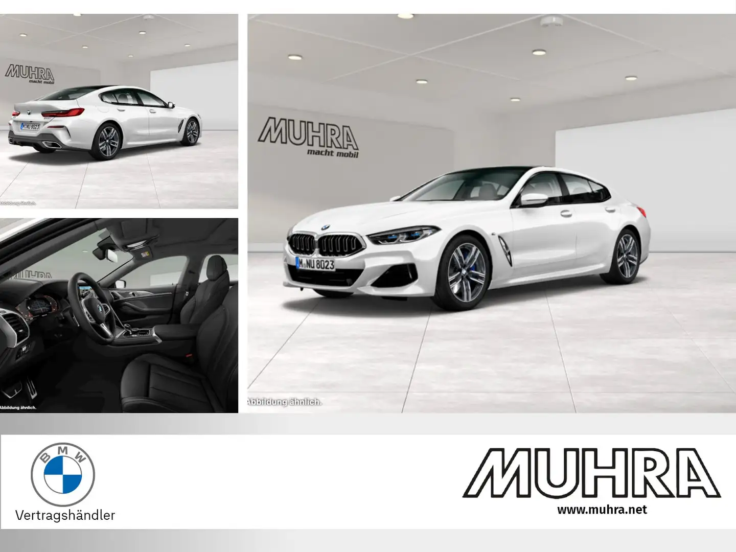 BMW 840 i xDrive Gran Coupé M Sport Pano DA Prof. PA+ HUD Weiß - 1