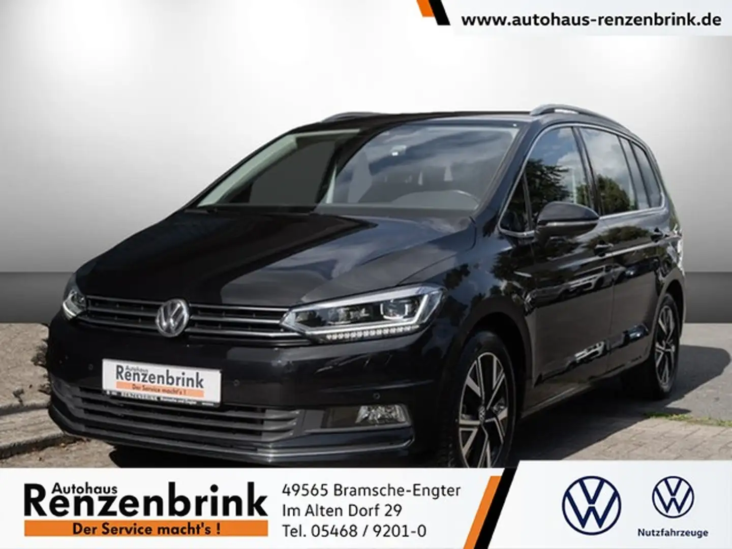 Volkswagen Touran Highline TDI LED ACC AHK Standhzg. Business Pre... Schwarz - 1