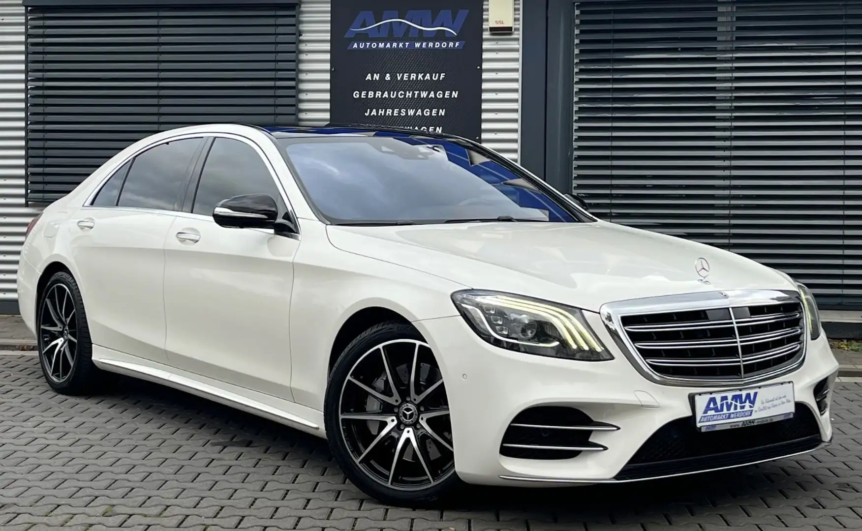 Mercedes-Benz S 400 d 4Matic Lang AMG Line Fond Pano Facelift Blanc - 1