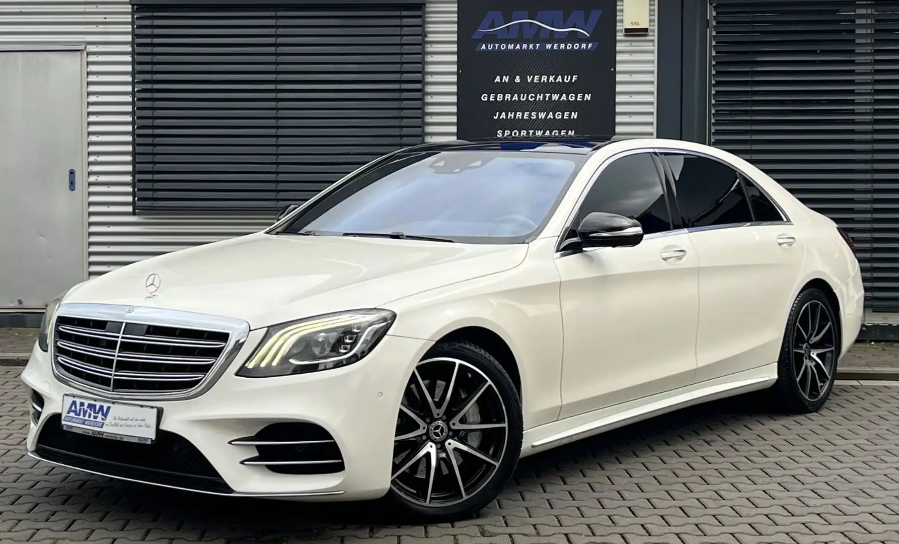 Mercedes-Benz S 400 d 4Matic Lang AMG Line Fond Pano Facelift Blanc - 2