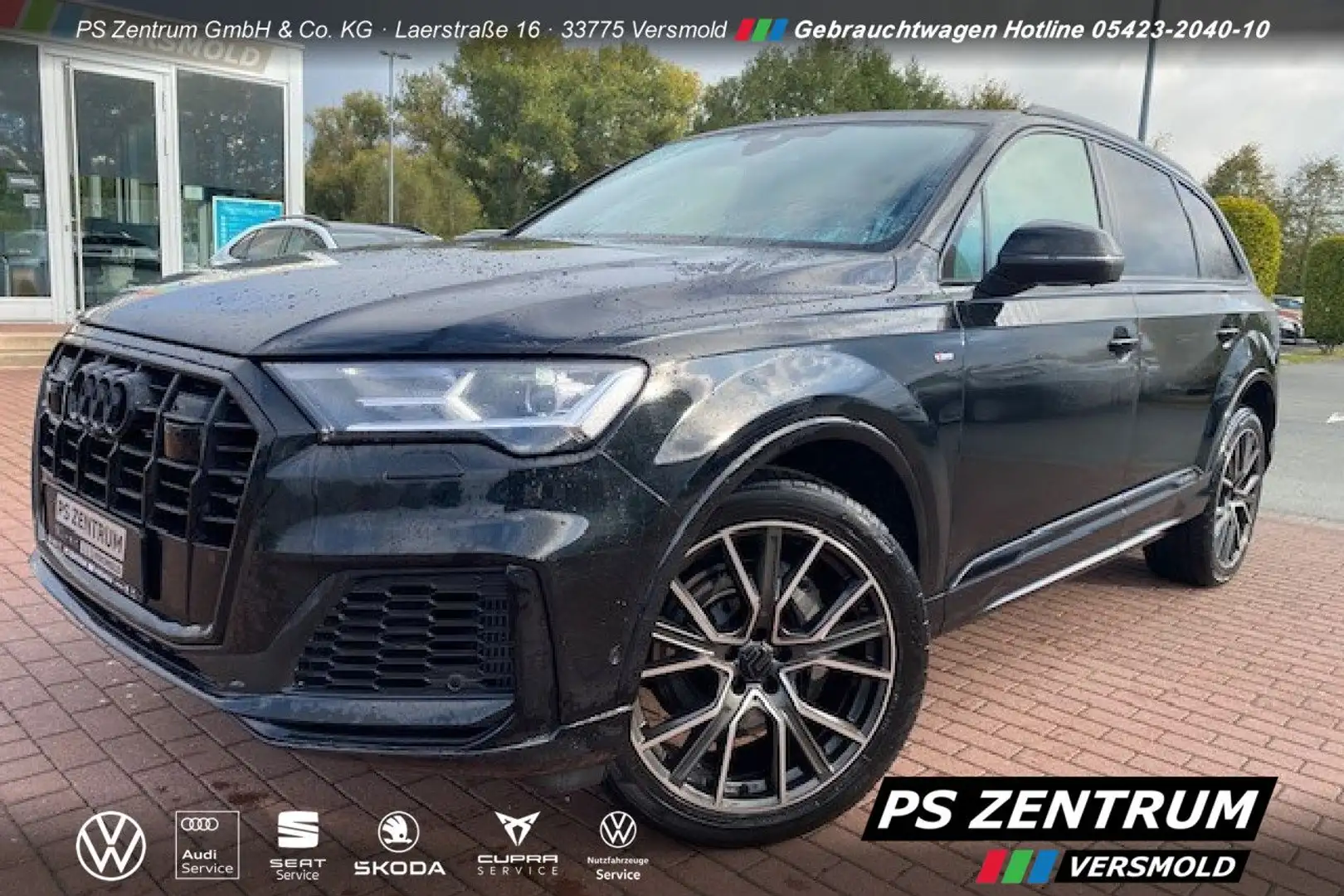Audi Q7 55 3.0 TFSI quattro S line AHK LUFT PANO LEDER Schwarz - 1