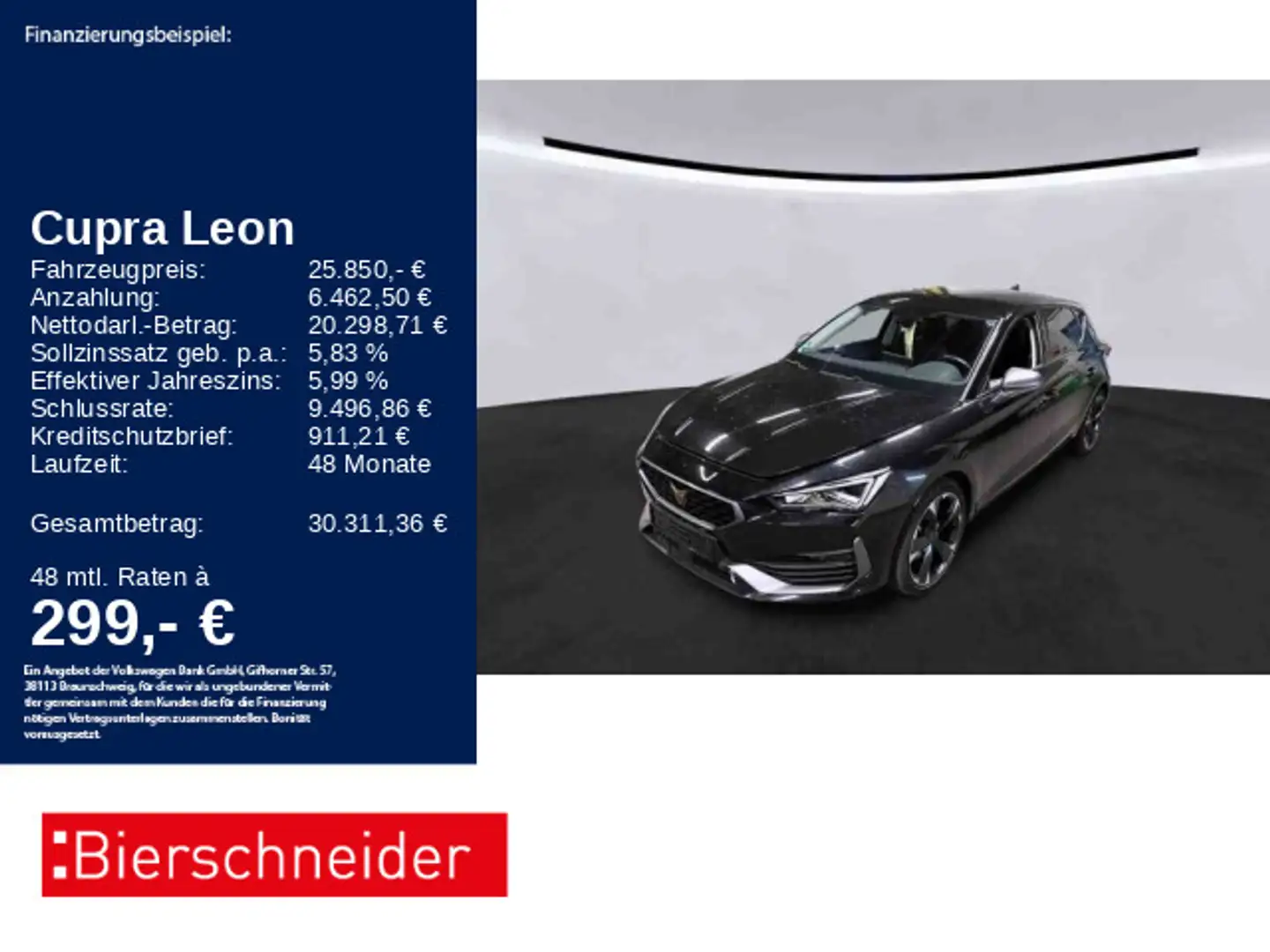 CUPRA Leon 1.5 eTSI DSG 18 LED ACC NAVI CAM SHZ Schwarz - 1