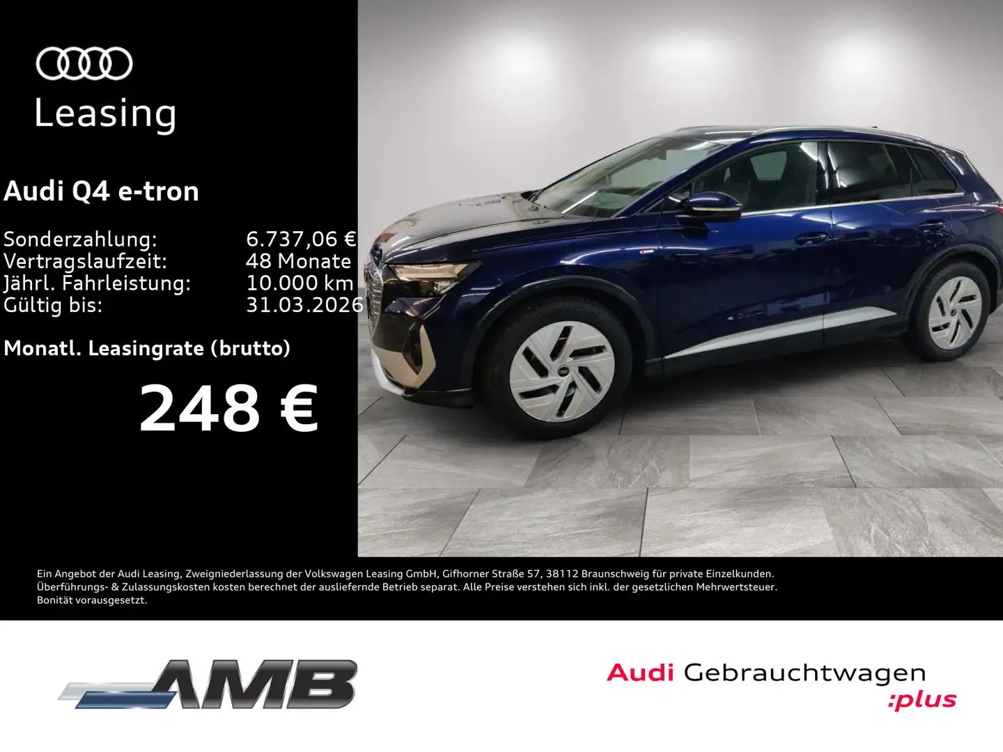 Audi Q4 e-tron S line 40 Standklima/Sportsitze/04.30G Blau - 1
