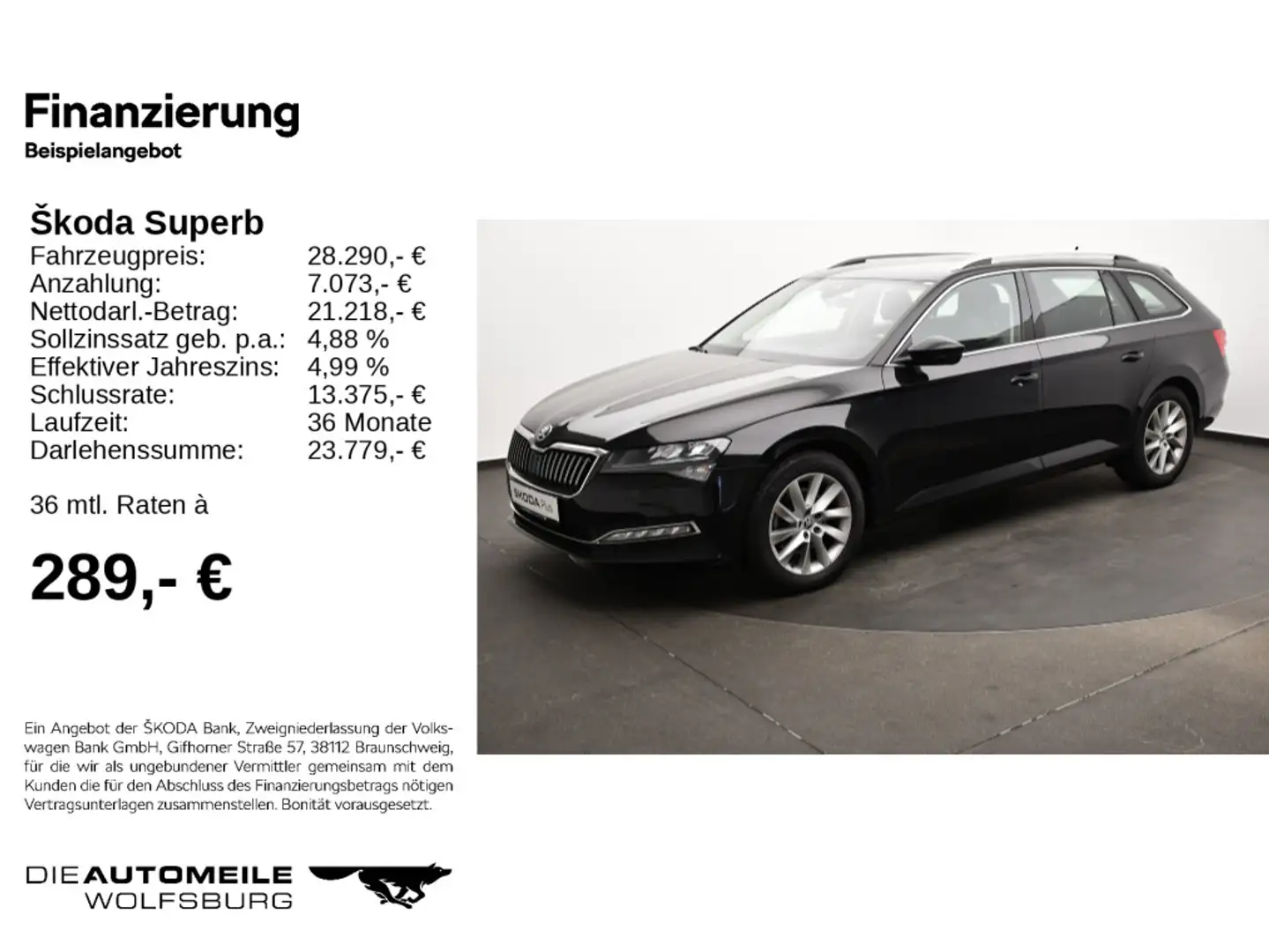 Skoda Superb 3 III Combi 1.5 TSI DSG Style NAVI/VIRTUA Schwarz - 2