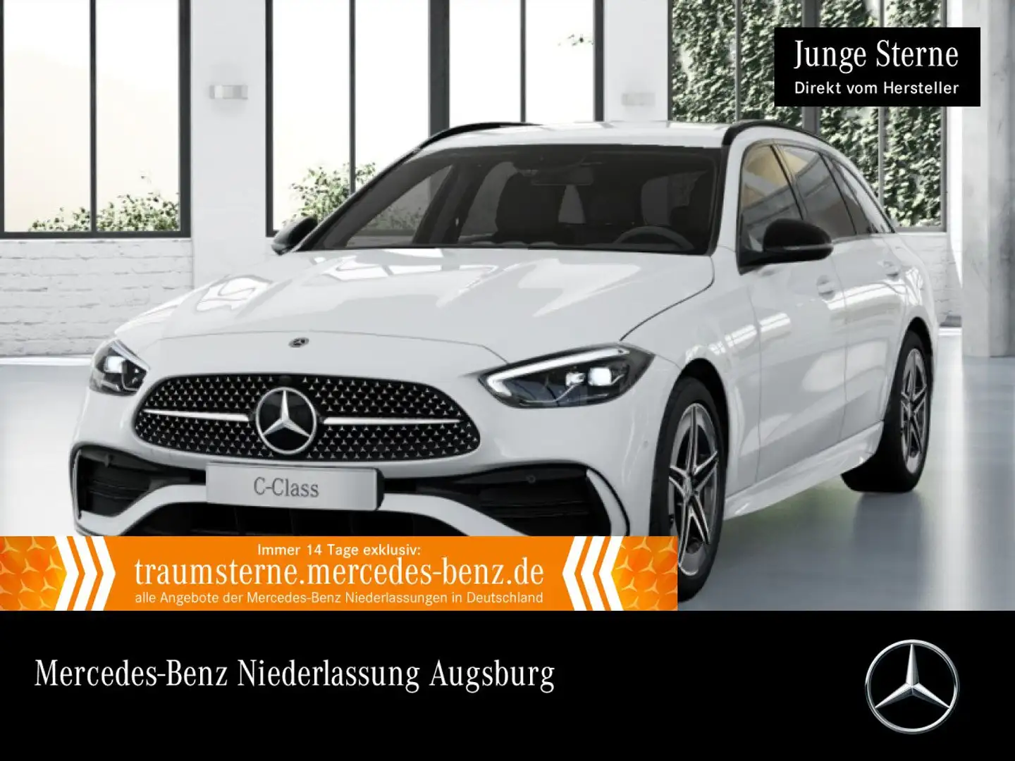 Mercedes-Benz C 300 e T AMG+NIGHT+LED+KAMERA+KEYLESS+9G Weiß - 1