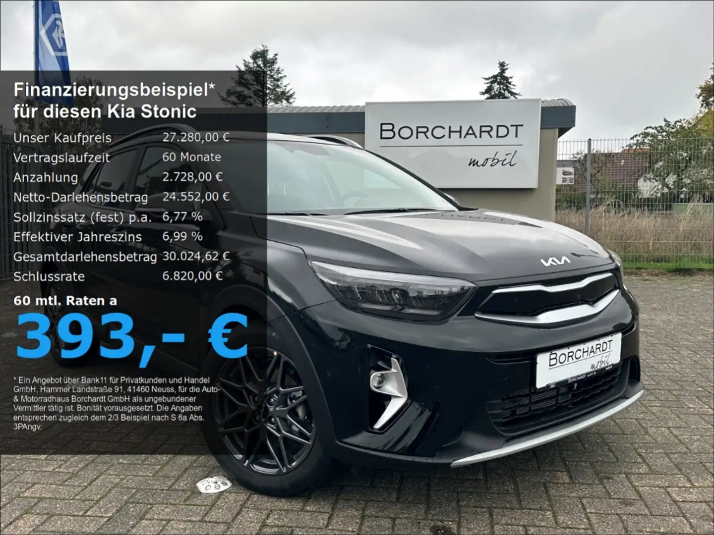Kia Stonic Nightline Edition 1.0 T-GDI Auto LMF 17'' Kamera L Noir - 1