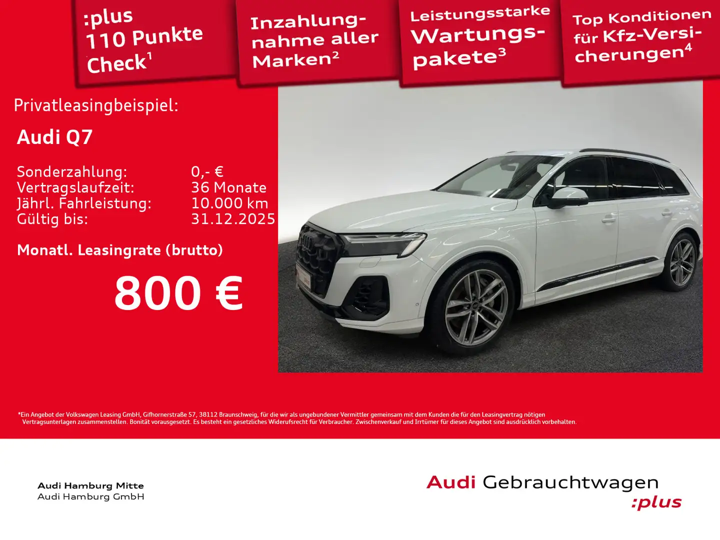 Audi Q7 55 TFSI e S line quattro tiptronic AHK Luftfe Weiß - 1