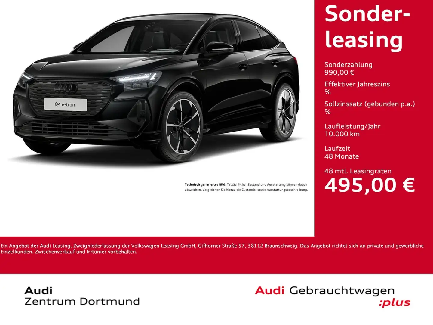 Audi Q4 e-tron Sportback 55 quattro S LINE LM21 NAVI Schwarz - 1