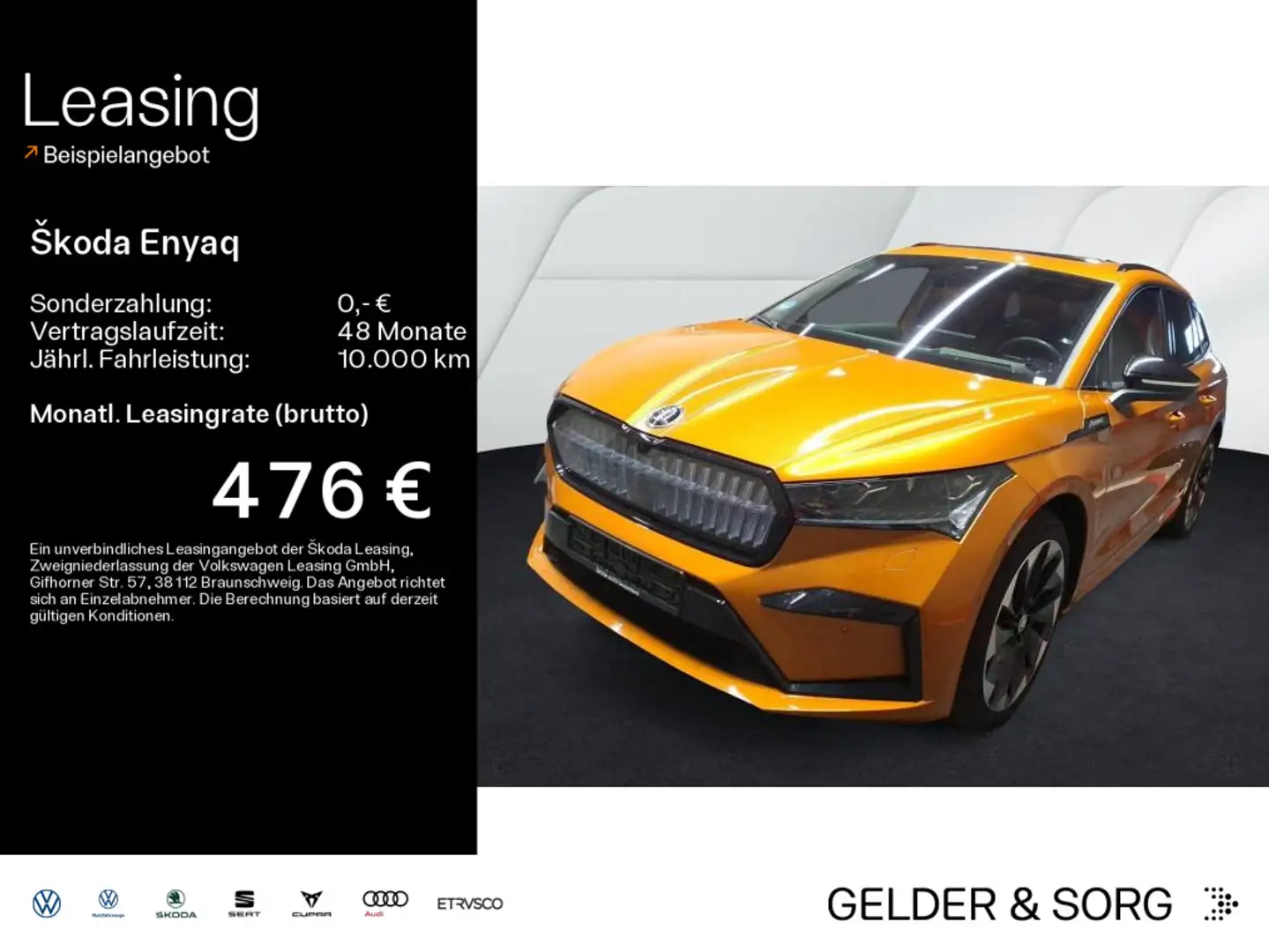 Skoda Enyaq 85 Sportline AHK*LED*Pano*HuD*CANTON*360° Orange - 1