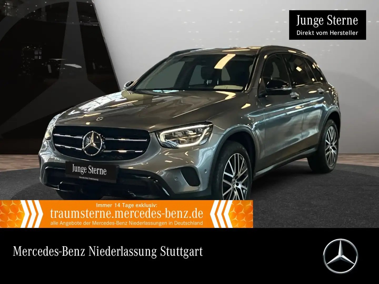 Mercedes-Benz GLC 300 e 4M NIGHT+AHK+LED+KAMERA+SPUR+TOTW+9G Grau - 1