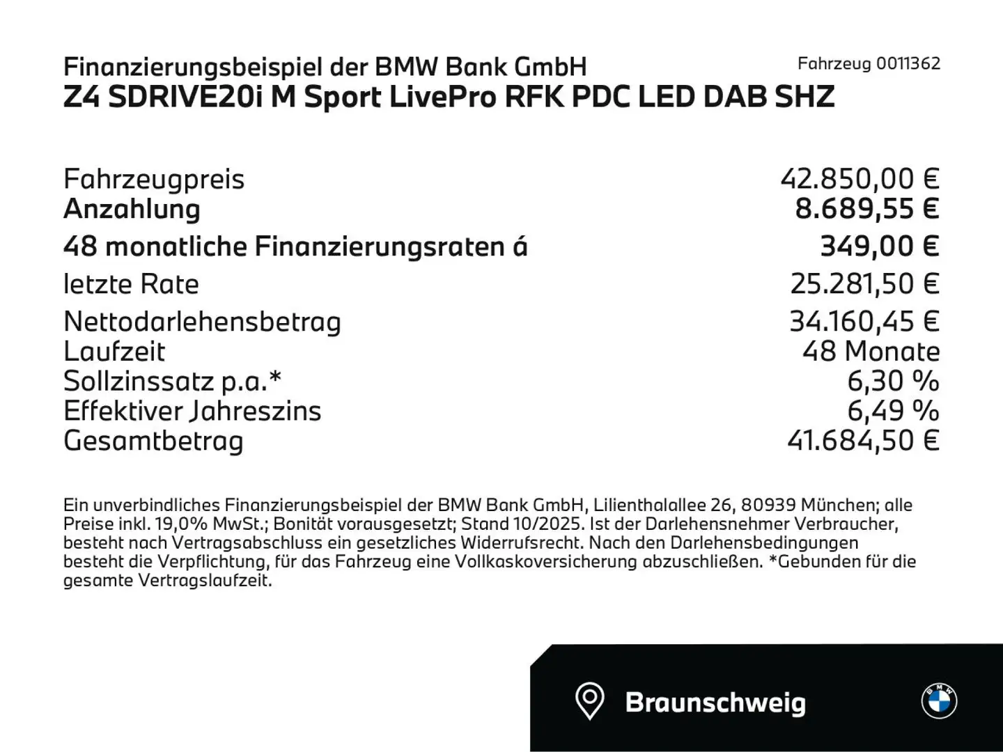 BMW Z4 SDRIVE20i M Sport LivePro RFK PDC LED DAB SHZ Blanc - 2
