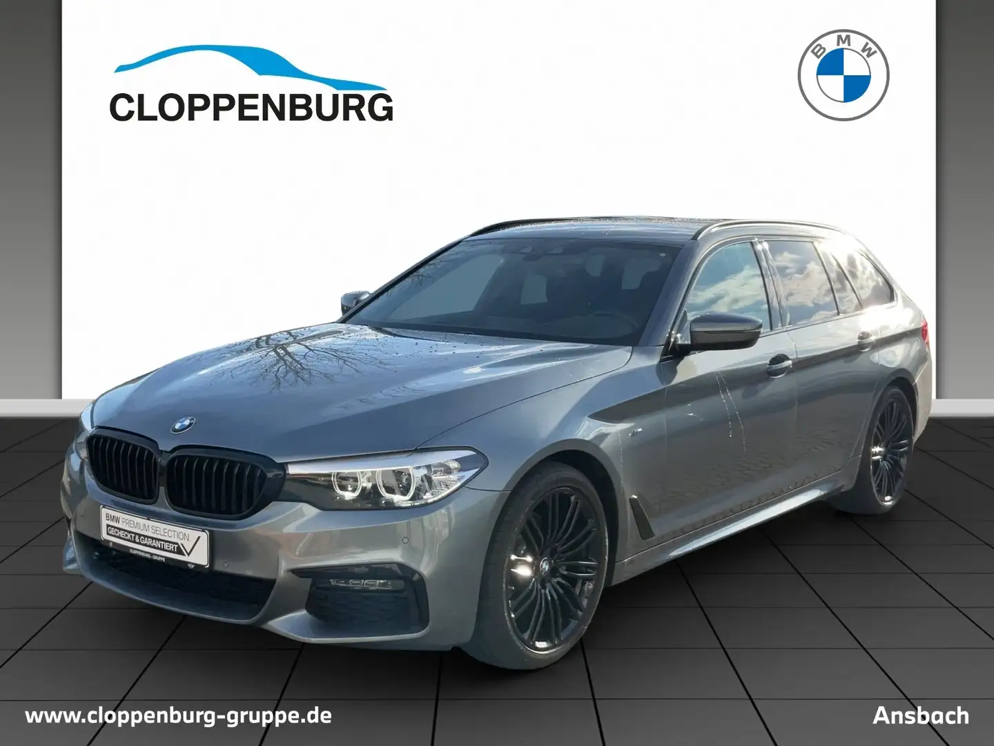 BMW 520 d M Sportpaket Head-Up+AHK+Navi+Luft+SHZ+BT Grau - 1