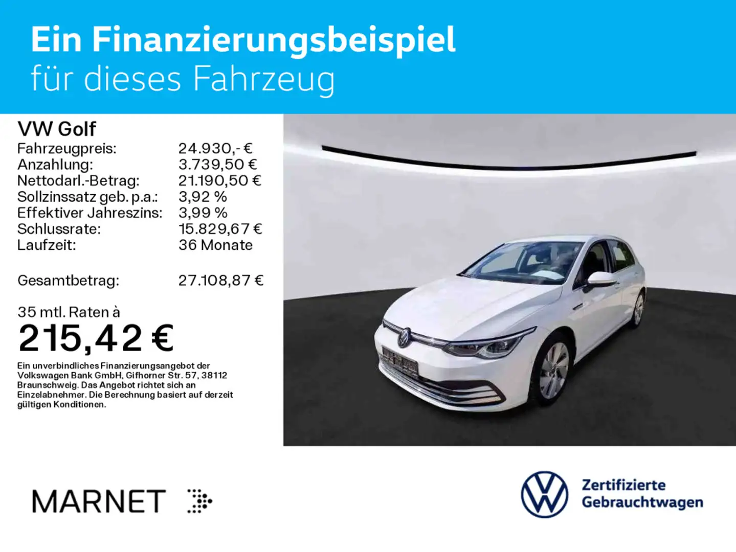 Volkswagen Golf VIII 2.0 TDI DSG Style Navi*StHzg*Kamera*Ke Blanc - 2