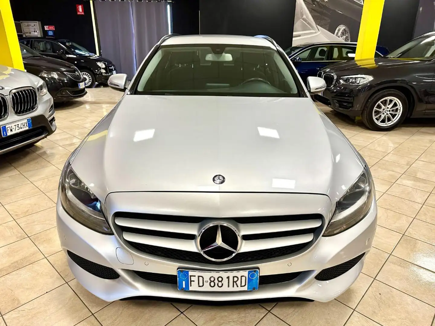 Mercedes-Benz C 180 d S.W. Auto EURO 6 - NAVI - LED - SENSORI Argento - 2