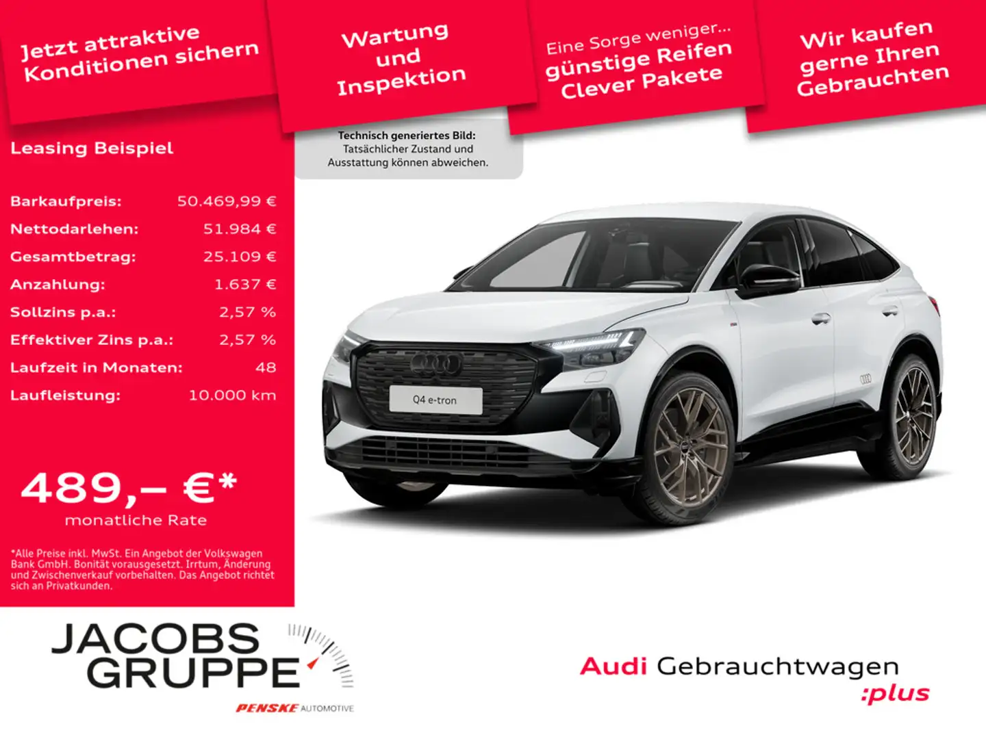 Audi Q4 e-tron Weiß - 1