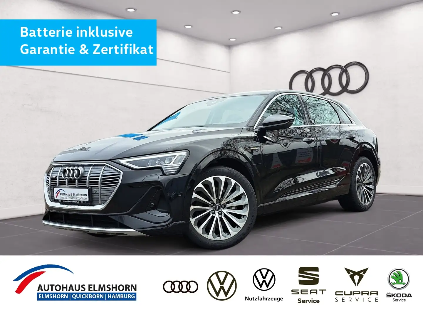 Audi e-tron S line 50 quattro NAV APP LED 21" AIR GRA PDC SHZ Czarny - 1