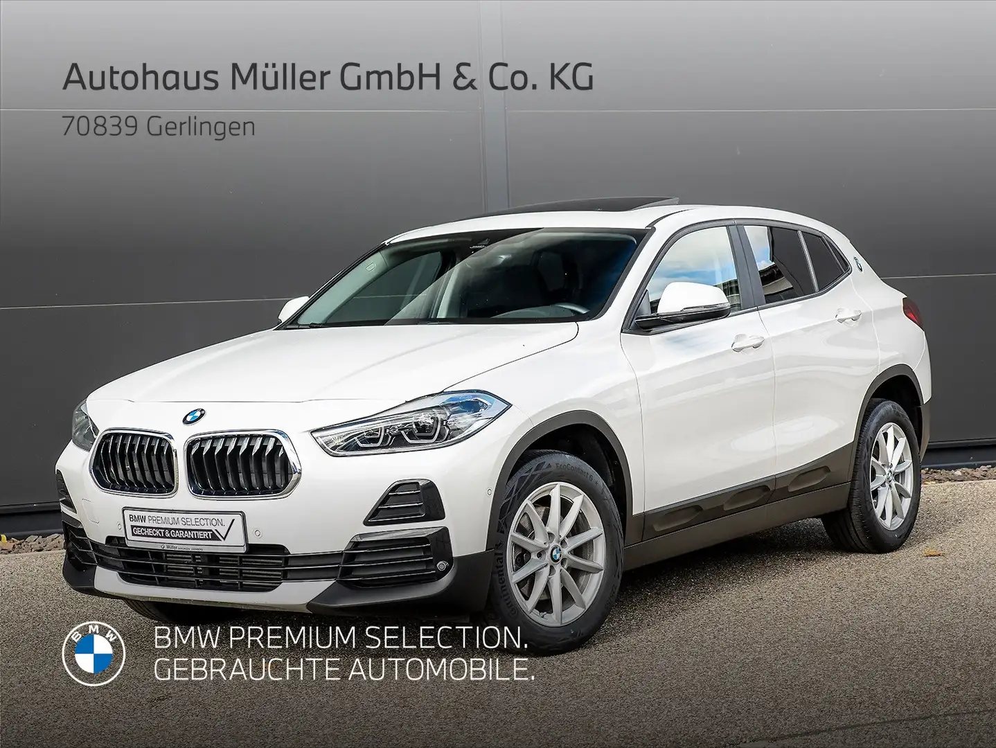 BMW X2 sDrive18i Aut GSD AHK LED Navi Parkassist 1VB Weiß - 1