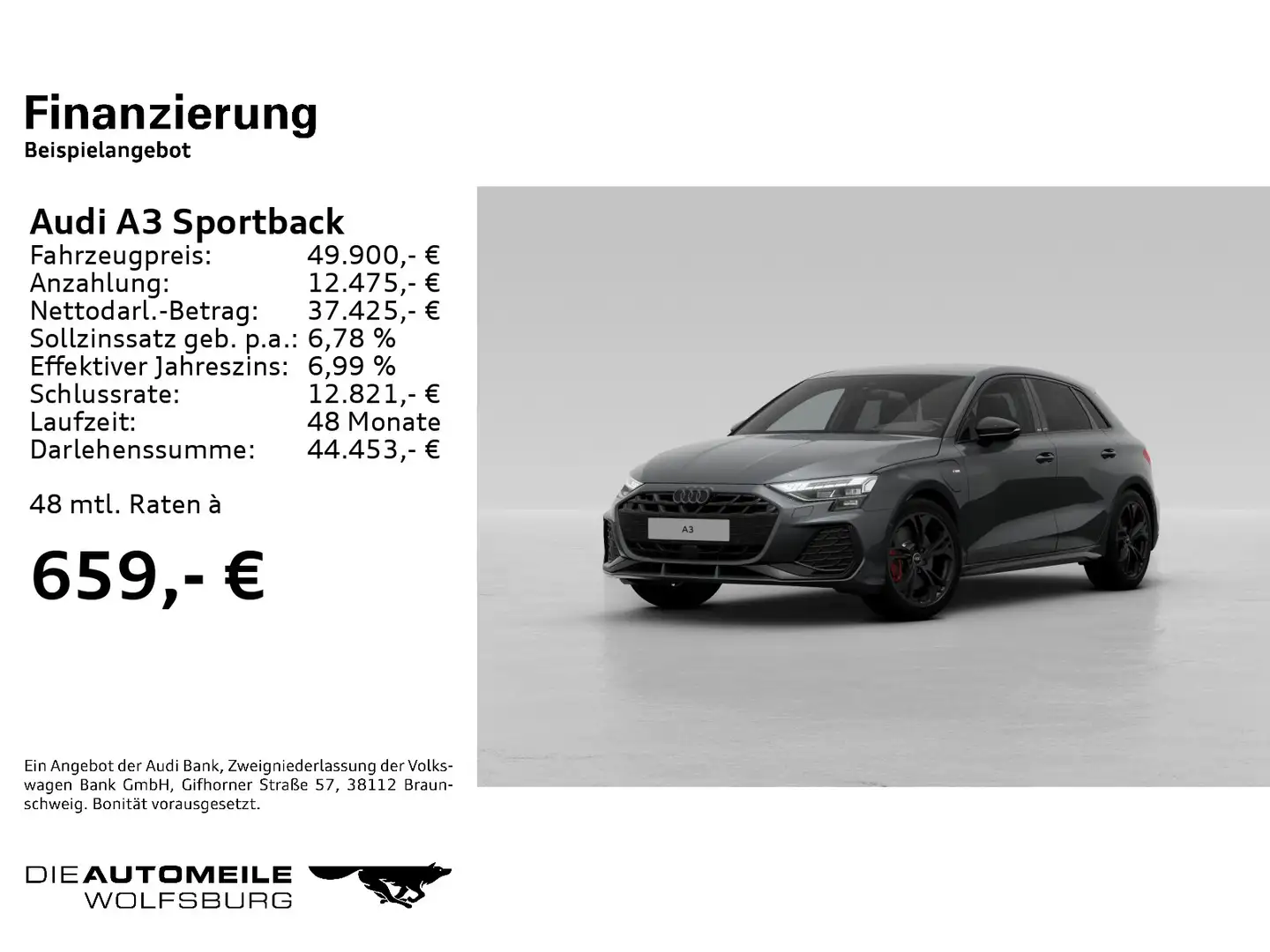 Audi A3 45 TFSI e S tronic S line Gris - 2