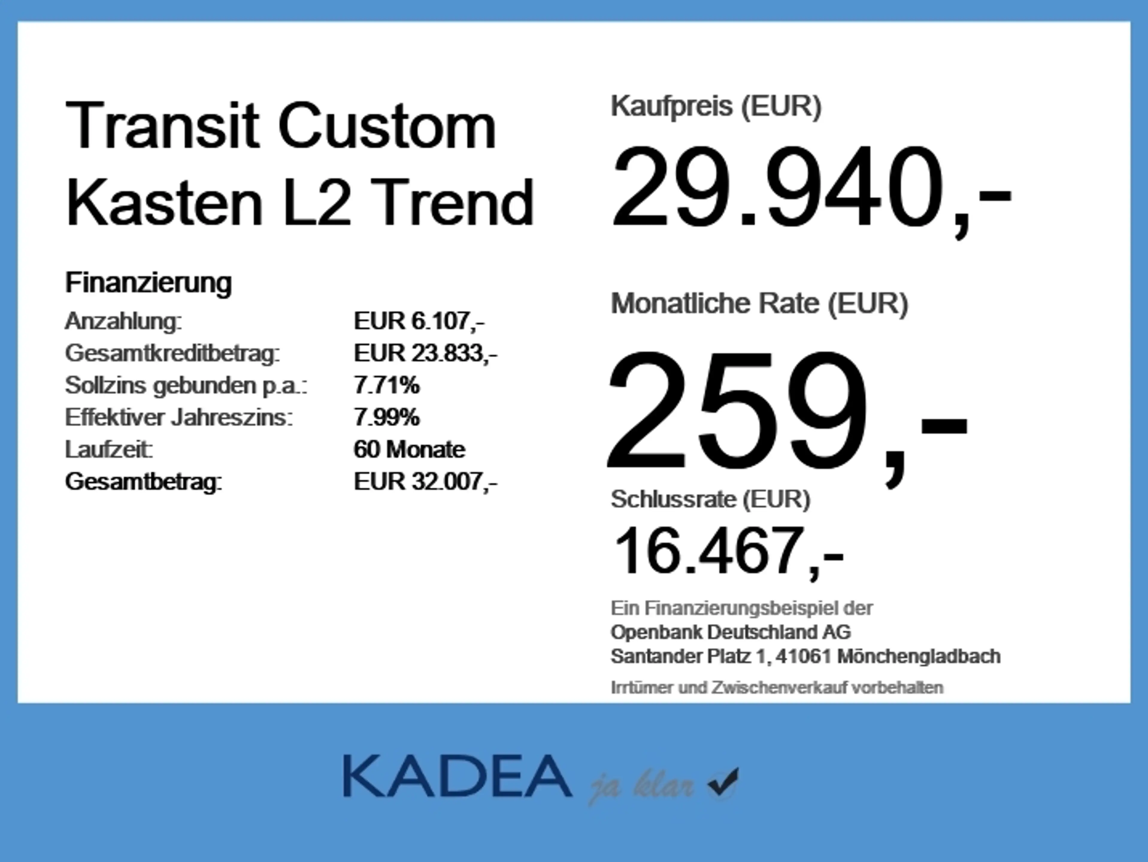 Ford Transit Custom Kasten L2 Trend |Autom.|Kamera — photo 6