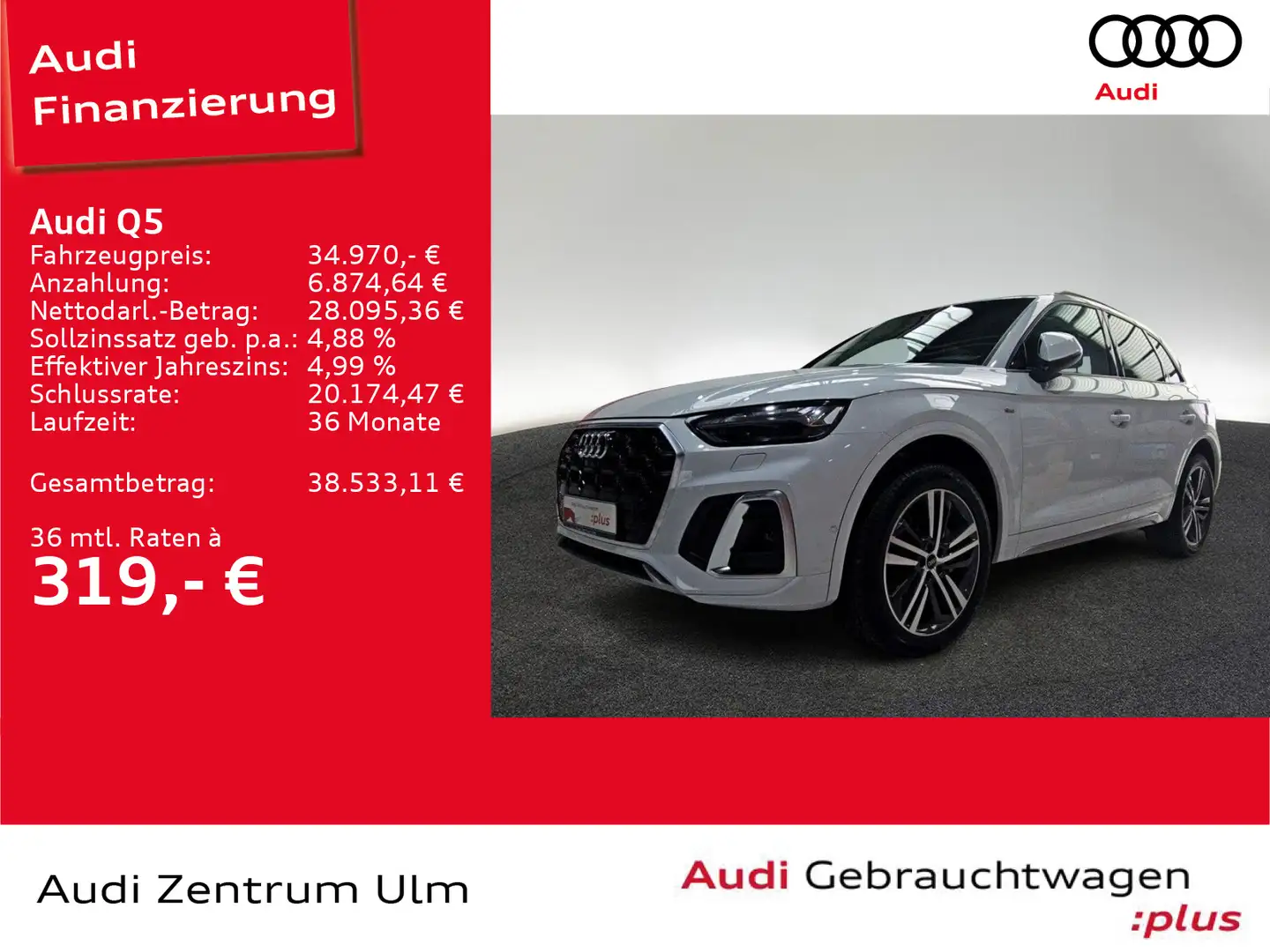 Audi Q5 S line 55 TFSI e quattro AHK PANO MATRIX B&O Bianco - 1