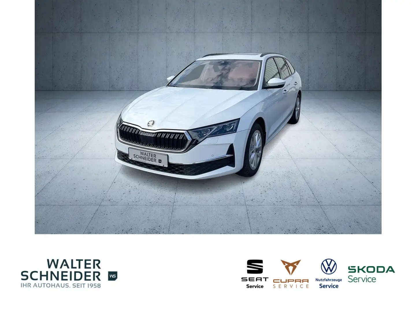 Skoda Octavia Combi 1.5 eTSI DSG Selection Navi AHK Pa Weiß - 1