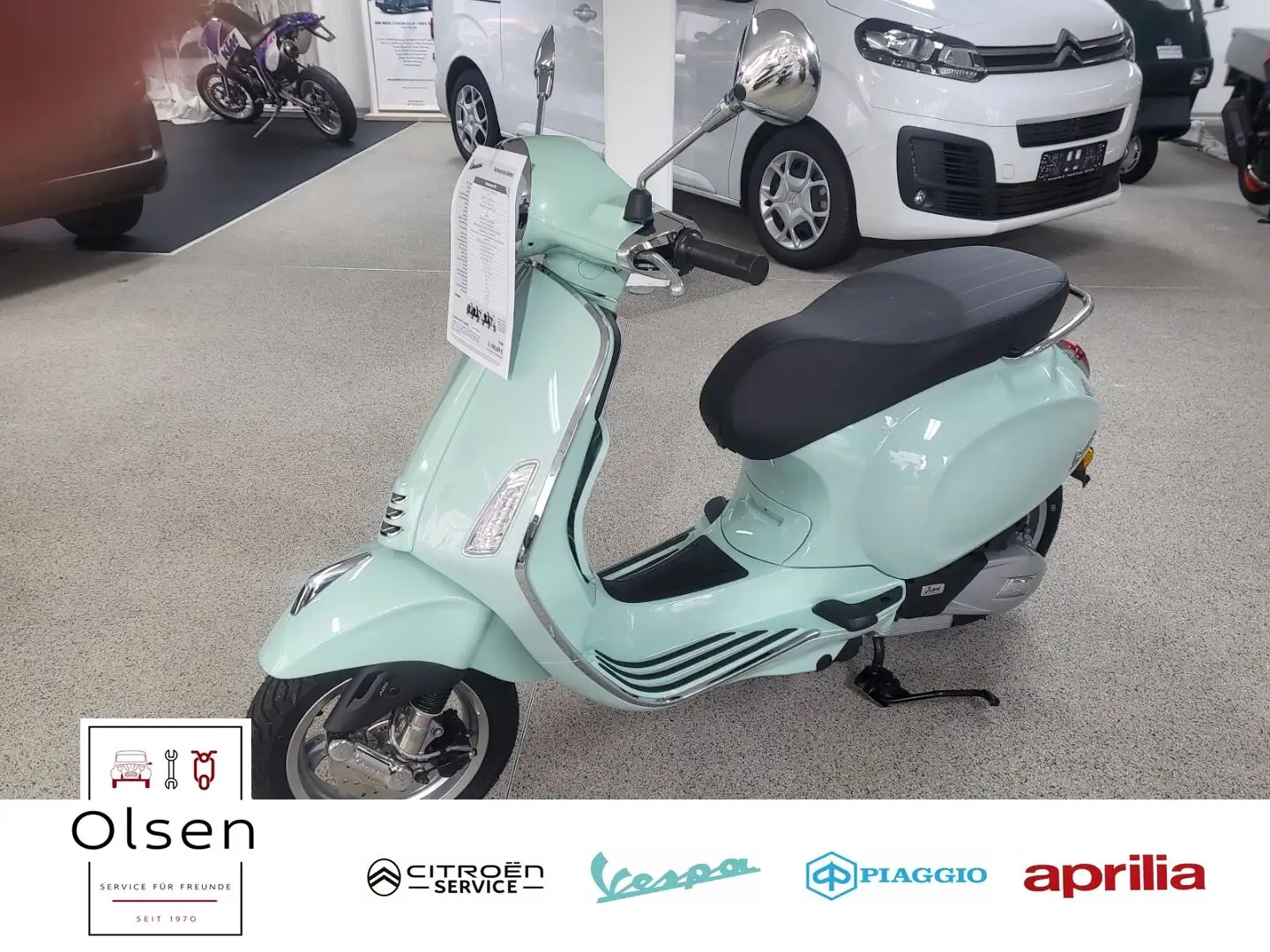 Vespa Primavera 125 E5+ Verde,Bianco Arancio auf Lager Groen - 1