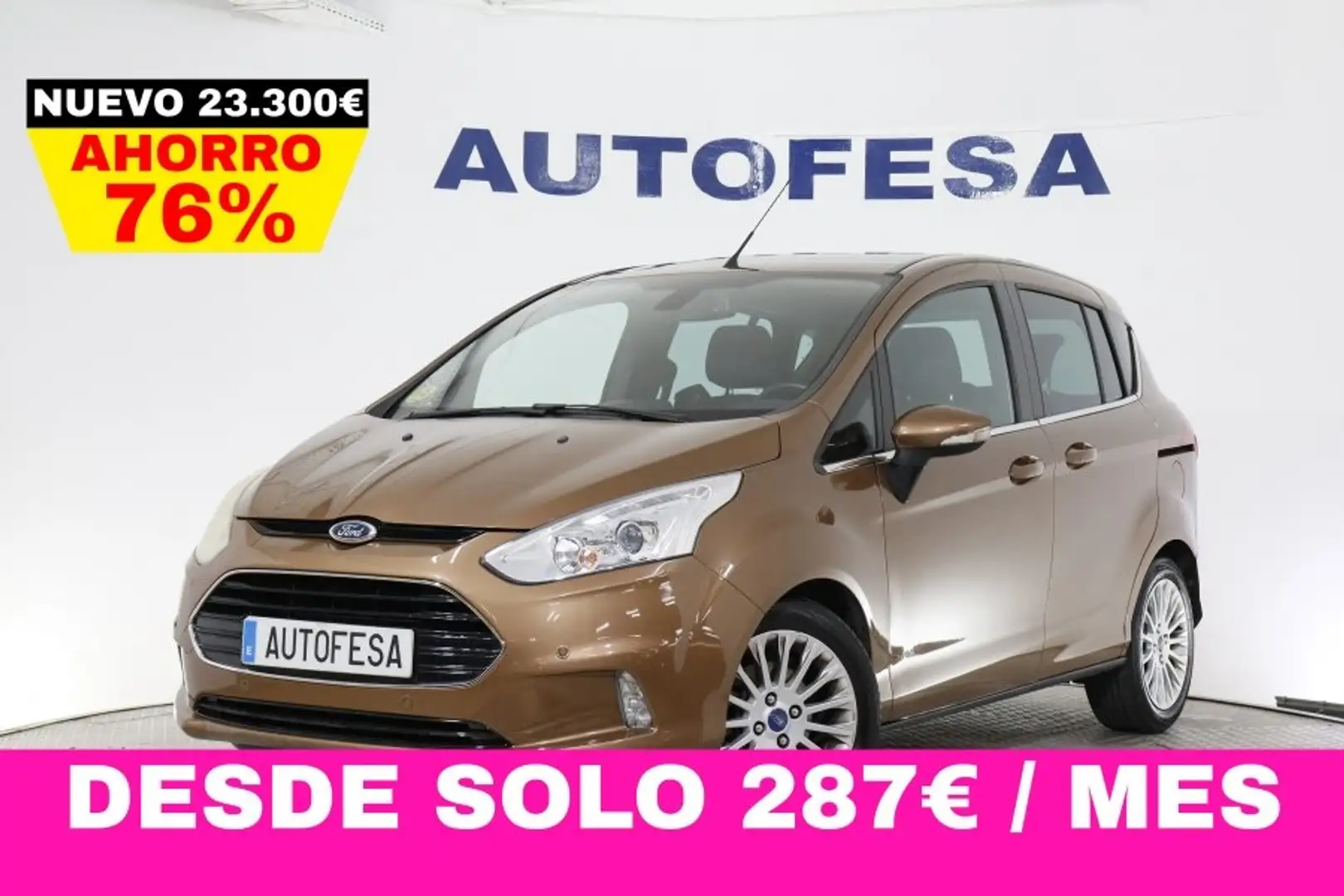 Ford B-Max 1.5 TDCI 95cv TITANIUM 5P # TECHO PANORAMICO, PARK Marrón - 1