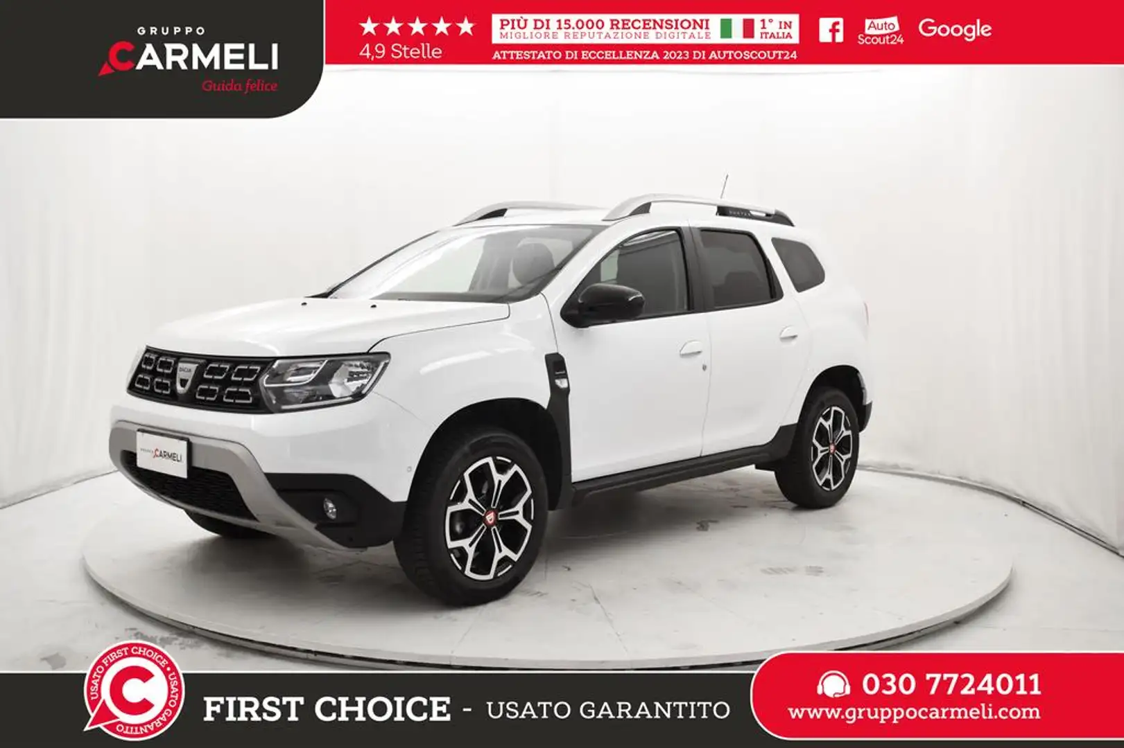 Dacia Duster 1.5 blue dci Techroad 4x4 115cv Bianco - 1