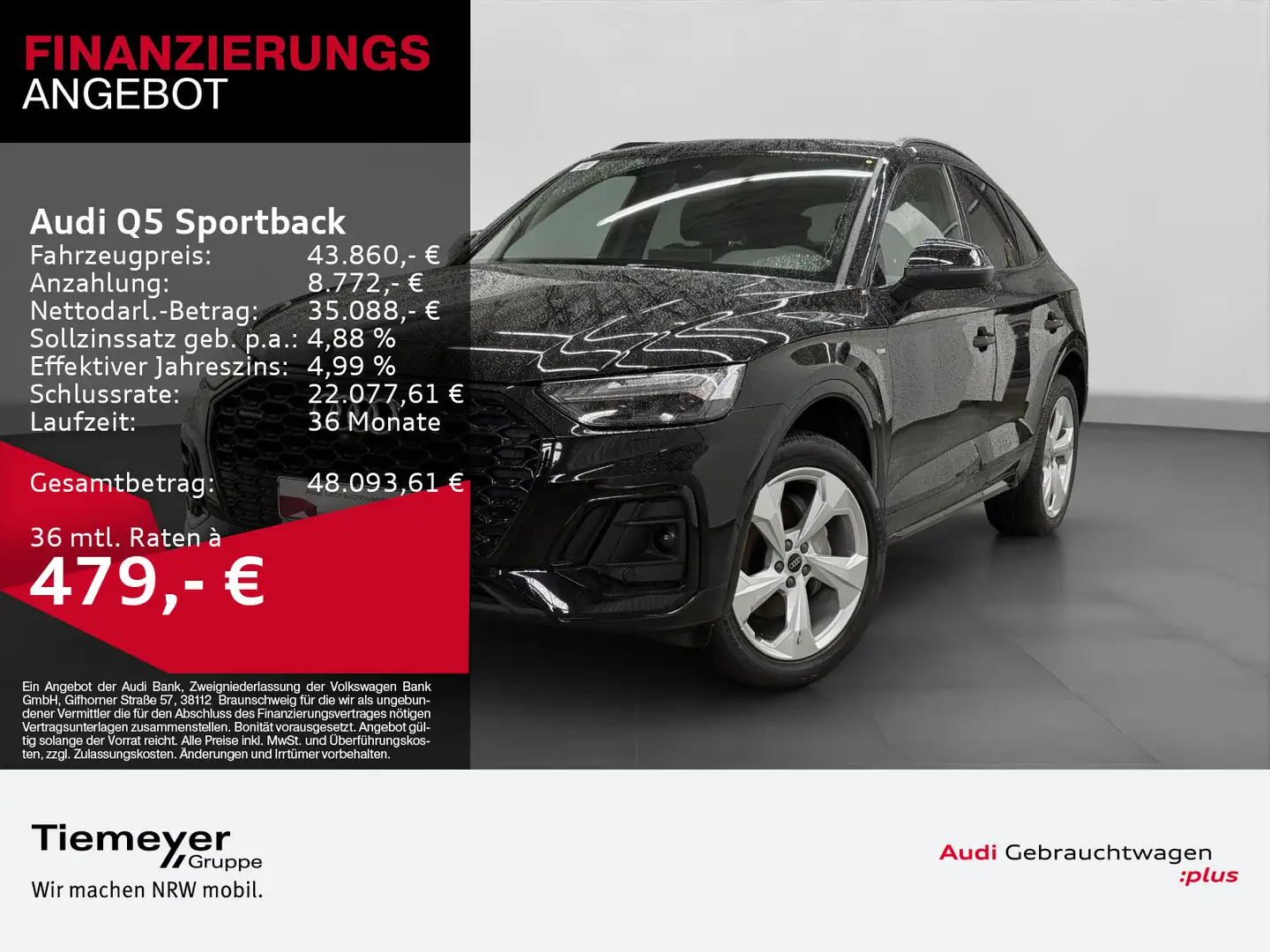 Audi Q5 45 TFSI Q S LINE LM20 MATRIX ALCANT Schwarz - 1