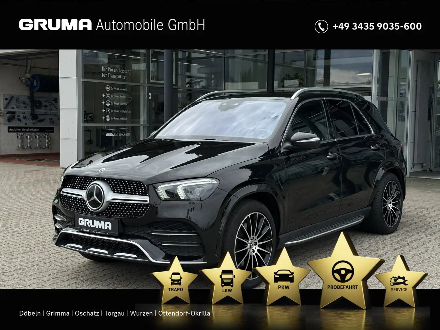 Mercedes-Benz GLE 350 GLE 350 de 4M AMG AHZV+AIRMATIC+DISTR+360+BURM+ Negro - 1