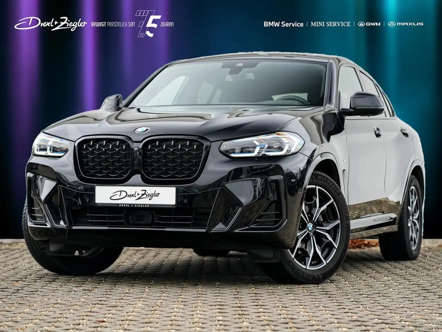 BMW X4 xDrive20d M-Sport AHK PANO ACC Laser HuD KoZg Schwarz - 1