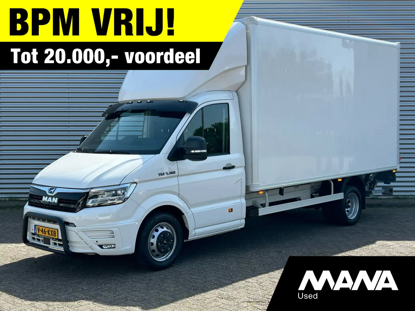 MAN TGE 3.160 Bakwagen Laadklep Nieuw BPM VRIJ Dhollandia Wit - 1
