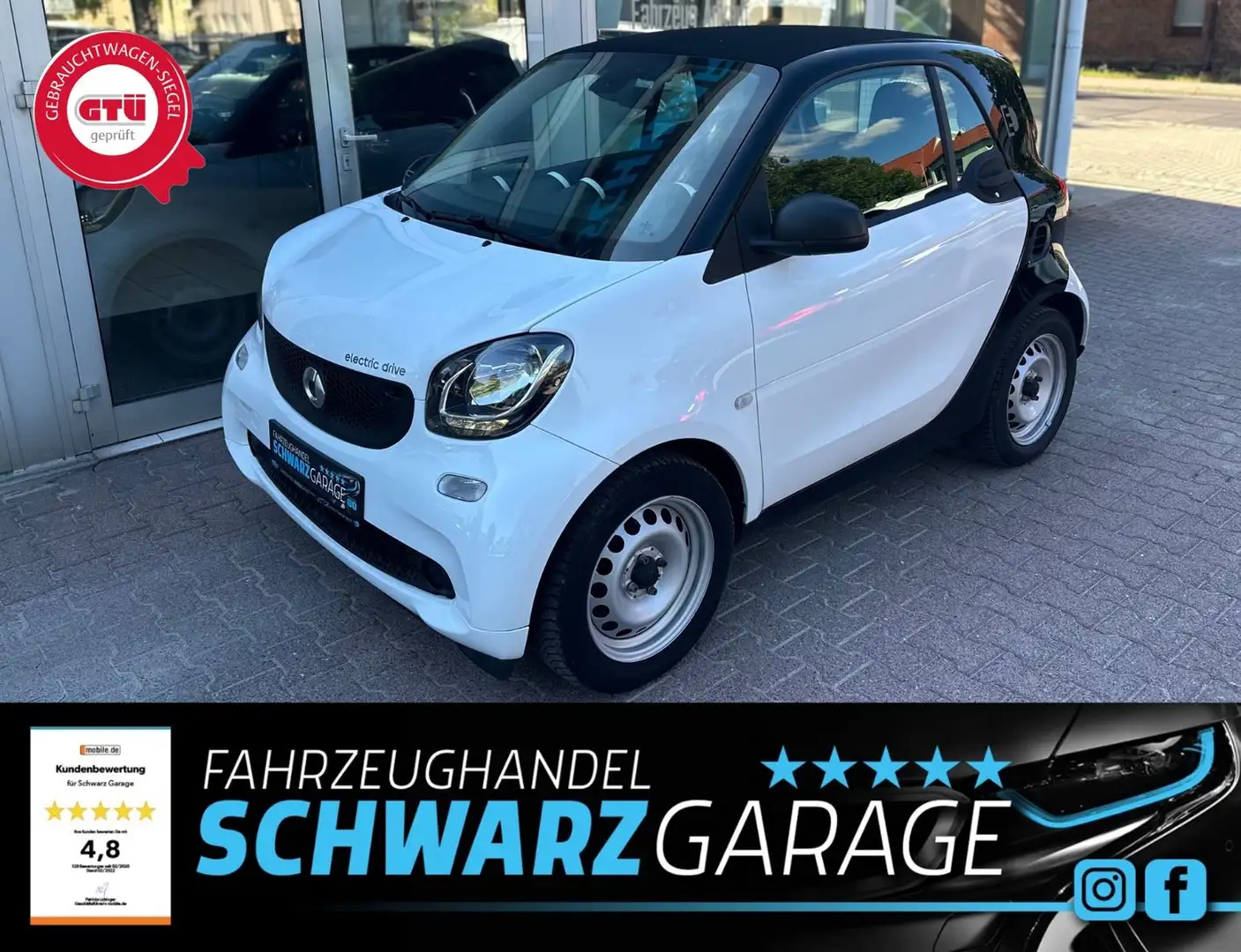smart forTwo fortwo coupe electric drive KLIMA*TÜV NEU Zwart - 1