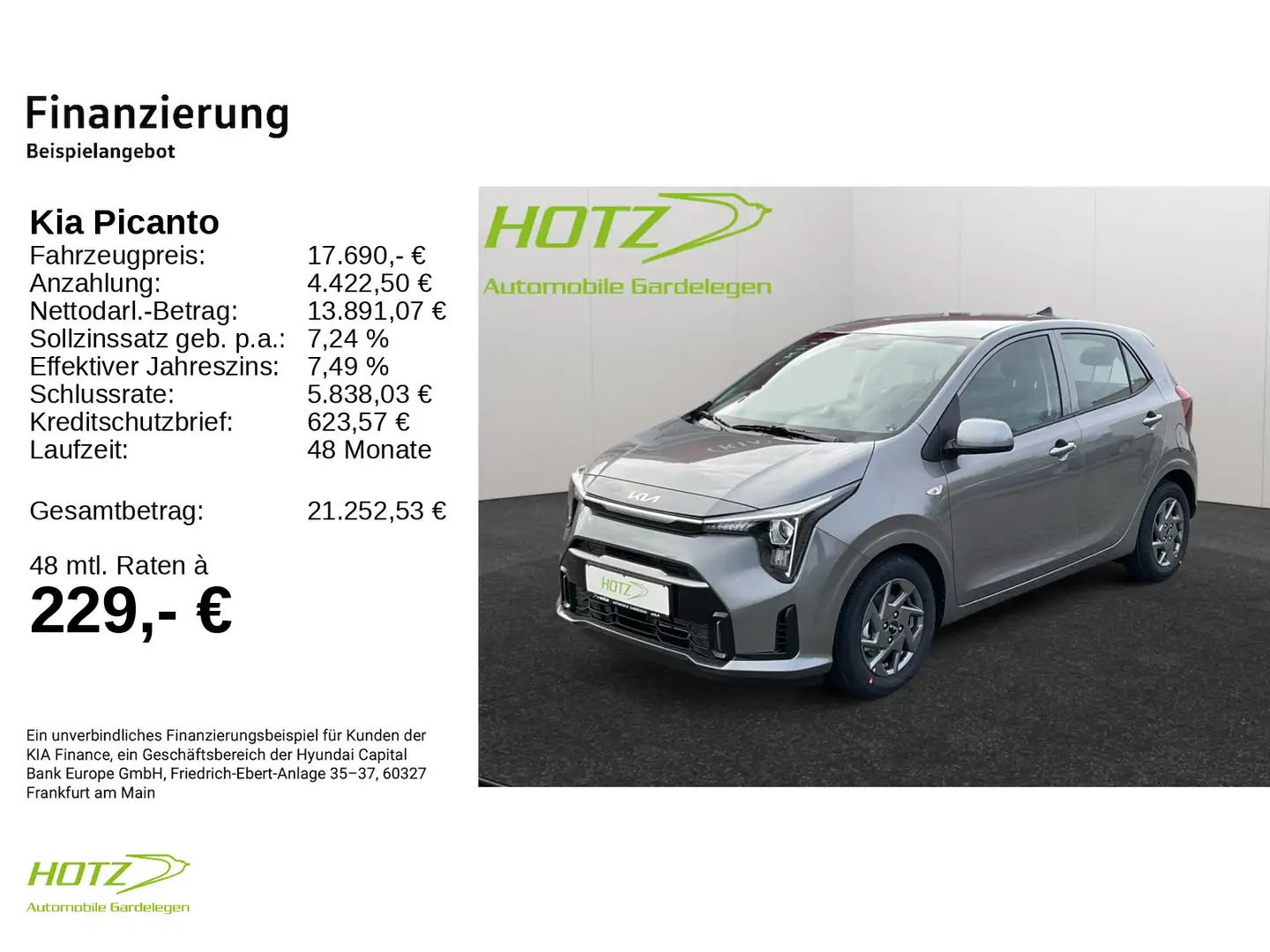 Kia Picanto 1.0 MT PE2 Vision NAVI/KAMERA/KLIMA Gris - 2