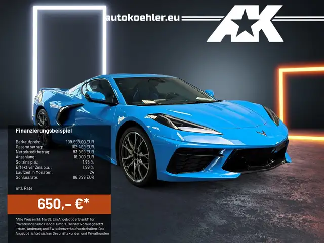 Corvette C8 Coupe 3LT, Lift, VOLL!!!