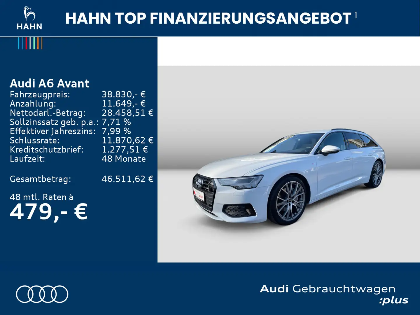 Audi A6 45TFSI quattro S-trc S-line Standh AHK Weiß - 2