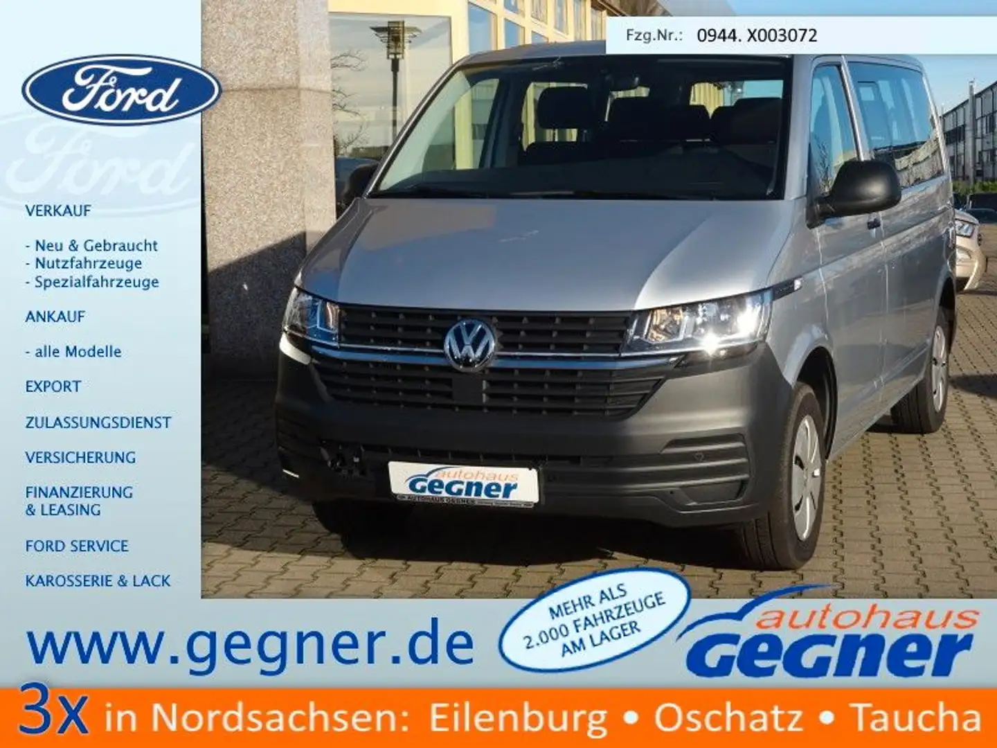 Volkswagen T6 Kombi T6.1 Kombi 150PS DSG Tempomat 9-Sitze Silber - 1