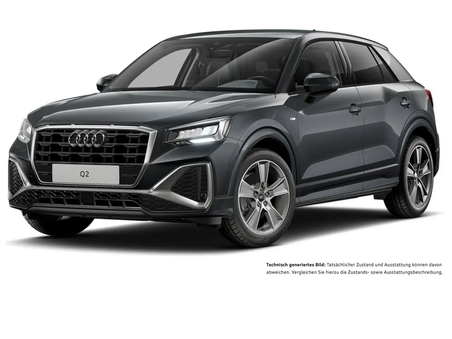 Audi Q2 35 S LINE AHK ACC LM18 E-KLAPPE NAVI+ CARPLAY Gris - 2