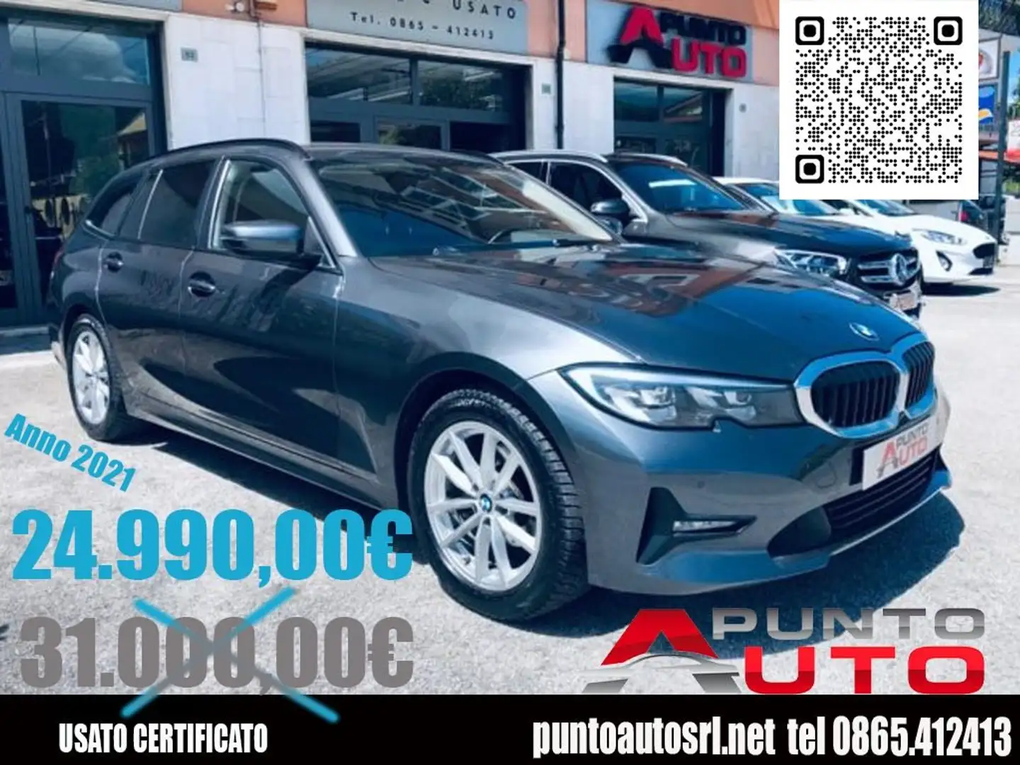 BMW 318 d Touring 48V HYBRID LOUNGE Business Grigio - 2