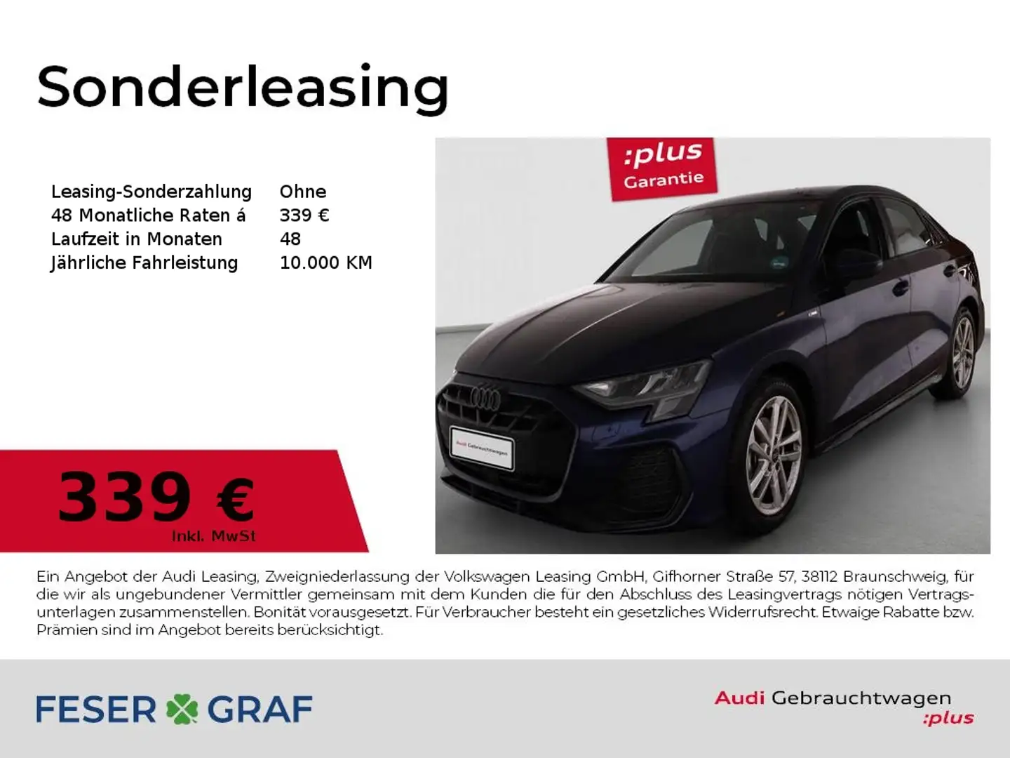 Audi A3 Limousine 30 TFSI S-line Stronic,LED,Navi+,Kamera, Blau - 1
