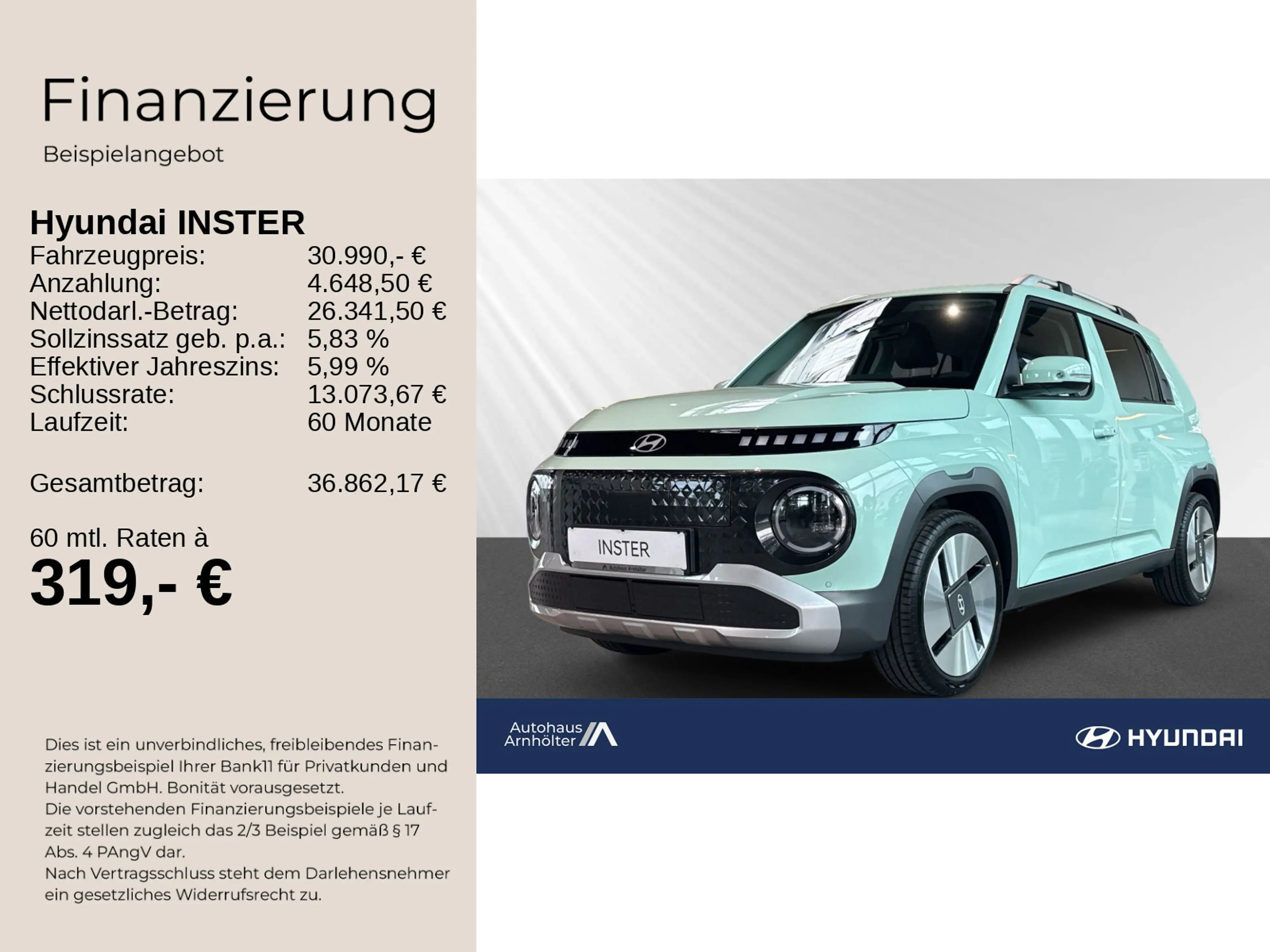 Hyundai Inster LOUNGE MY27 49kWh 115 PS +WÄRMEPUMPE+LED+ — photo 2